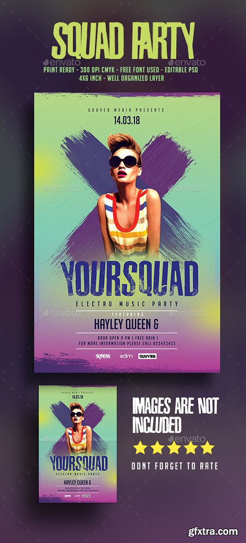 Graphicriver Squad Party Music Flyer 17961758