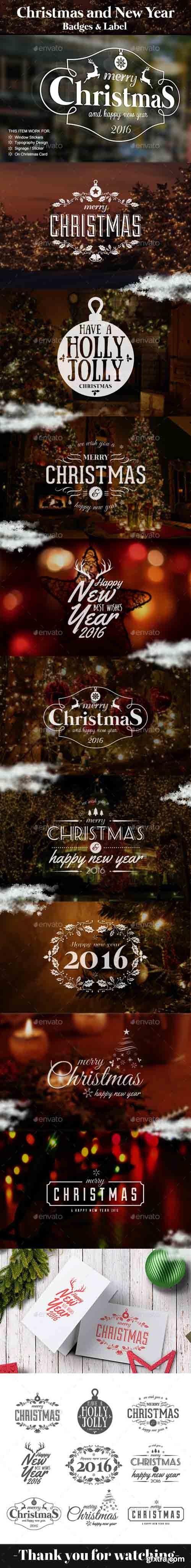 GR - Christmas and New Year Badges & Labels 13586807