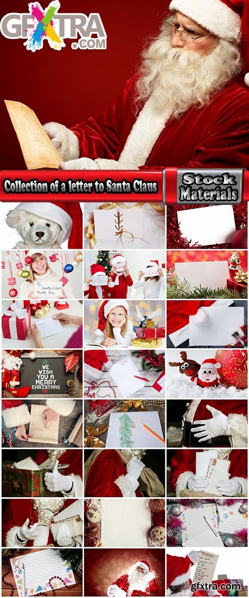 Collection of a letter to Santa Claus Christmas illustration 25 HQ Jpeg