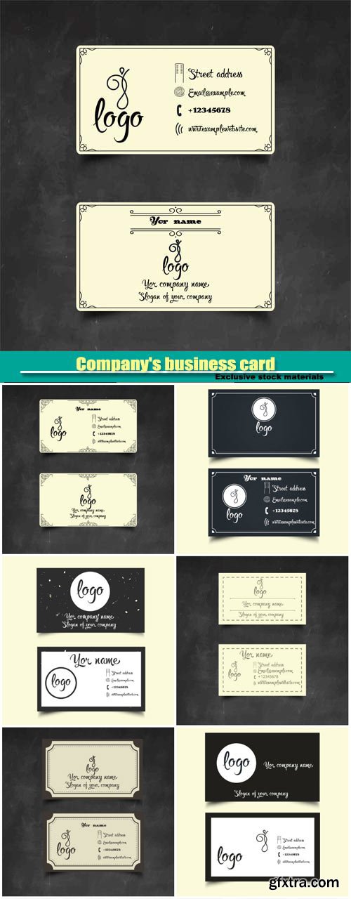Company\'s business card in the vector collection
