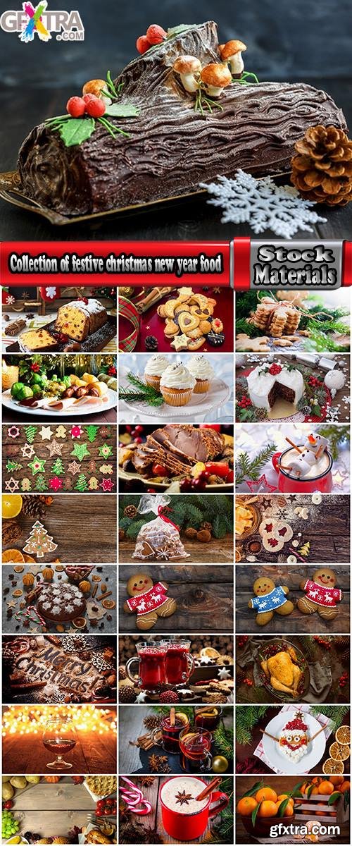 Collection of festive christmas new year food sweetness turkey 25 HQ Jpeg