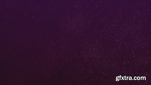 Dark purple background with particles