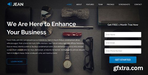 ThemeForest - Jean v1.0 - Landing Page Template - 9712607