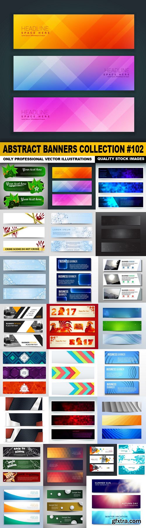 Abstract Banners Collection #102 - 25 Vectors