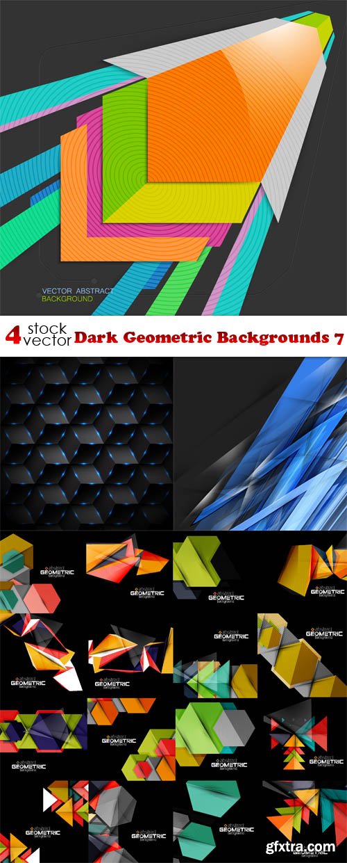 Vectors - Dark Geometric Backgrounds 7