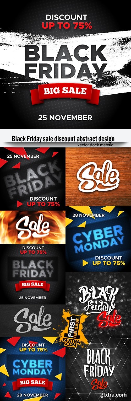 Black Friday sale discount abstract design