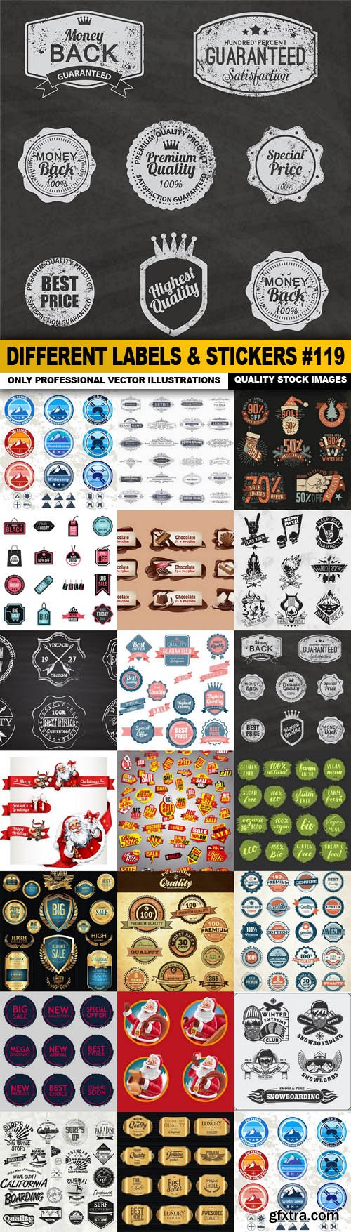 Different Labels & Stickers #119 - 20 Vector