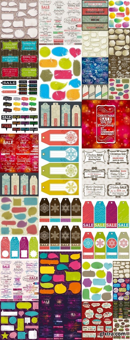 Set of special sale offer labels and banners , vector 2