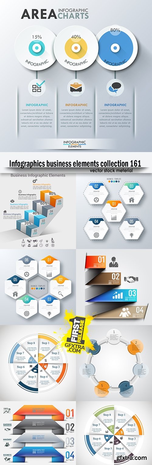 Infographics business elements collection 161