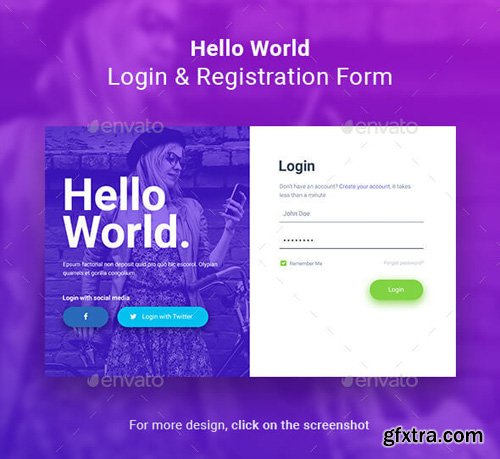 GR - Hello World Login & Registration Form 14921096