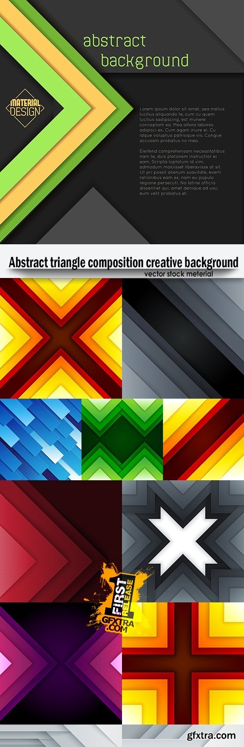 Abstract triangle composition creative background