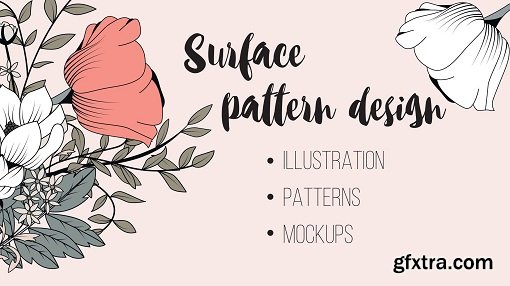 Illustration and pattern design: turn simple paper drawing into repeat pattern and use it on product
