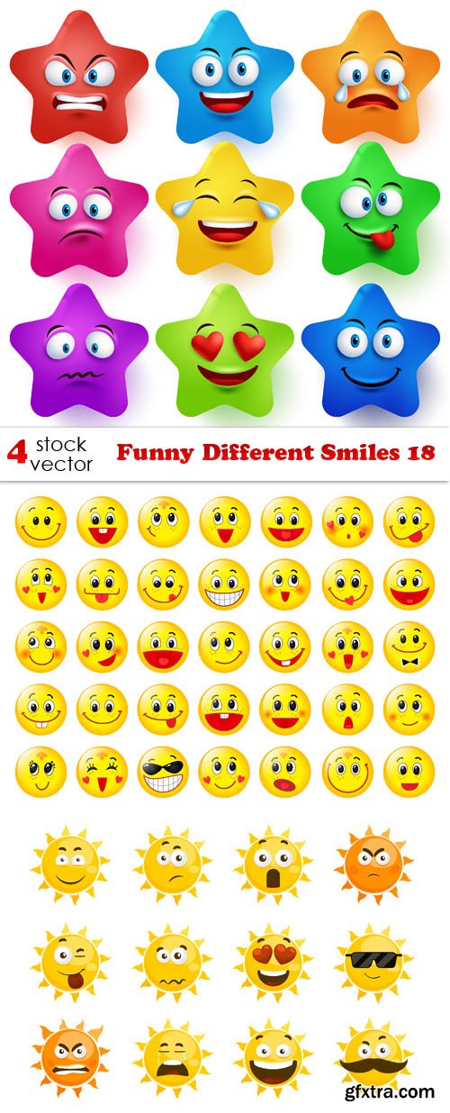 Vectors - Funny Different Smiles 18