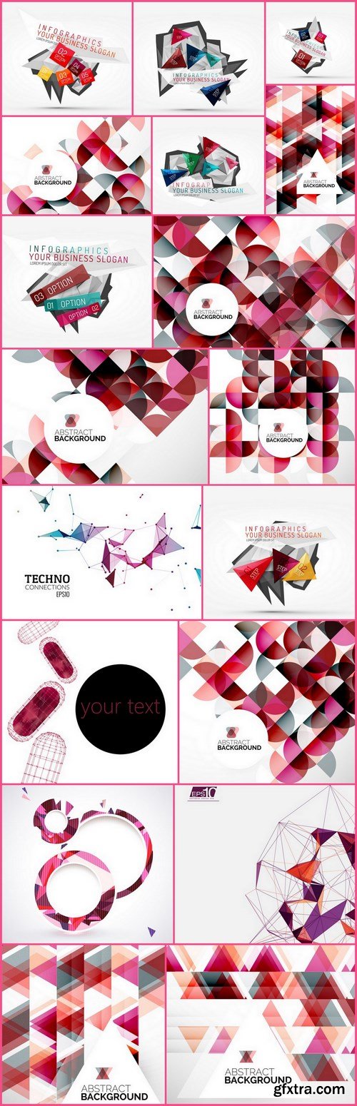 Abstract backgrounds and elements of design 2 - 18xEPS Vector Stock