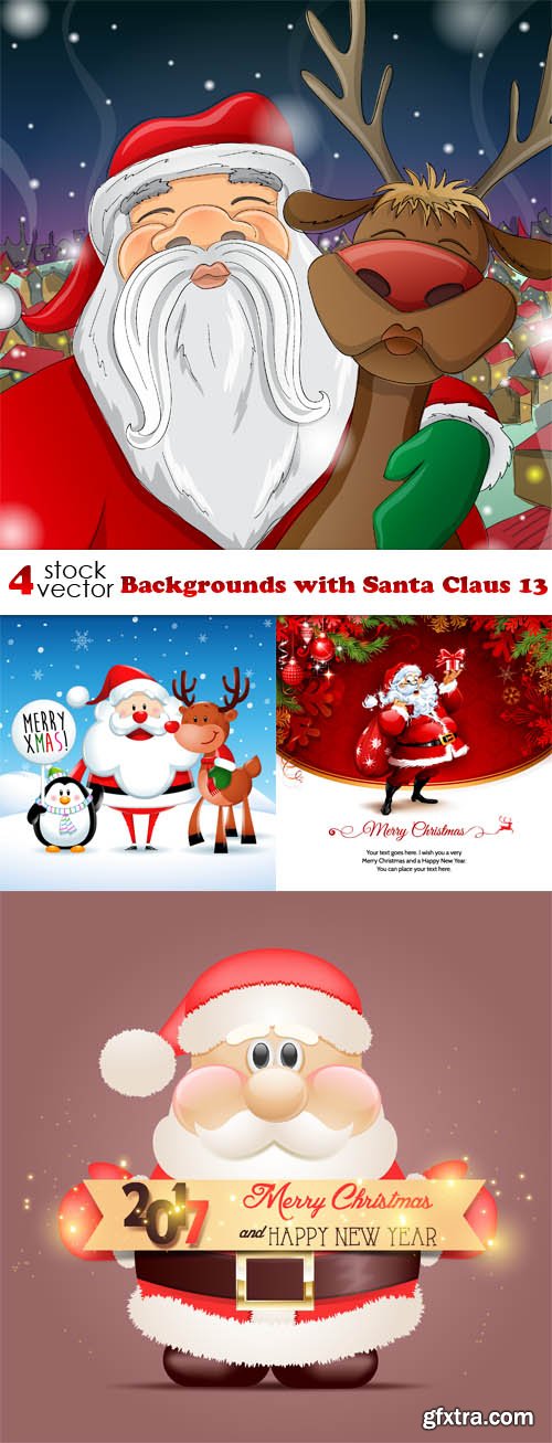 Vectors - Backgrounds with Santa Claus 13