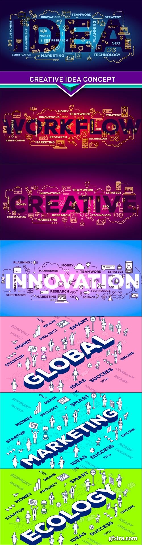 Creative idea concept 7X EPS