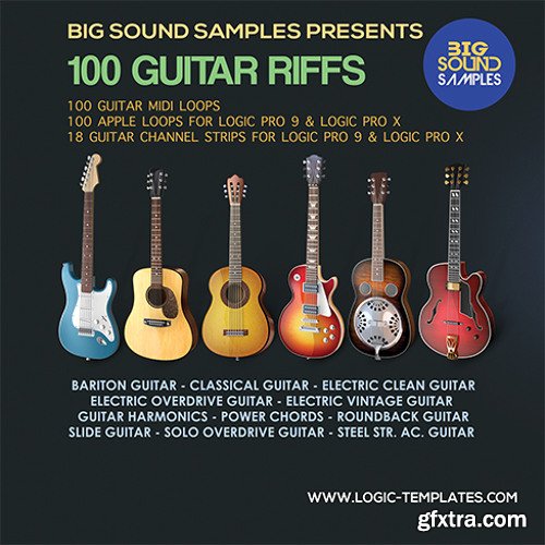 Big Sound Samples 100 Guitar Riffs Apple-Midi Loops WAV MIDI AIF CST-TZG