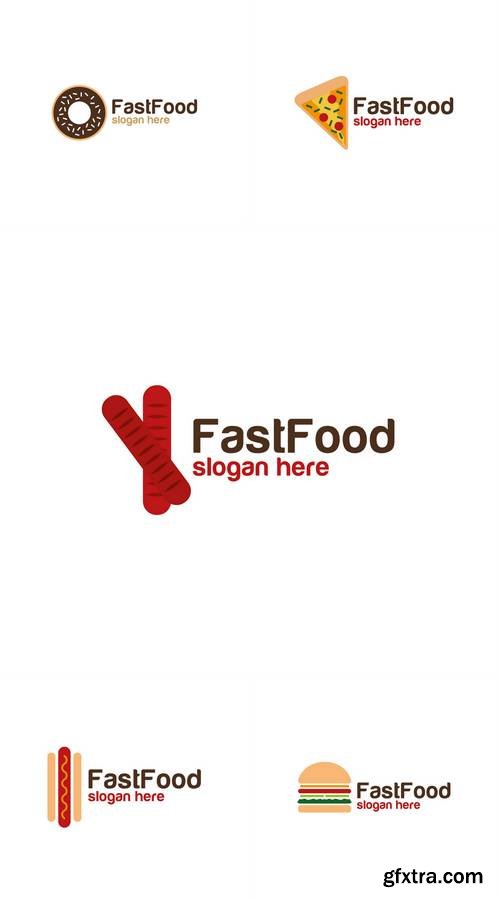 Fast Food Icon Logo Design Vector