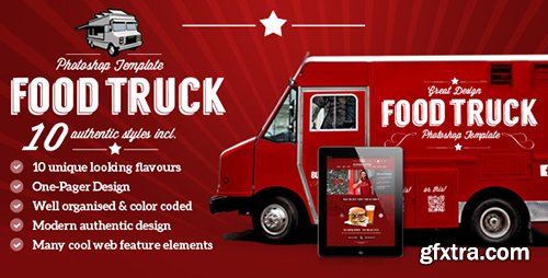 ThemeForest - Food Truck & Restaurant 10 Styles - PSD Template - 5489699