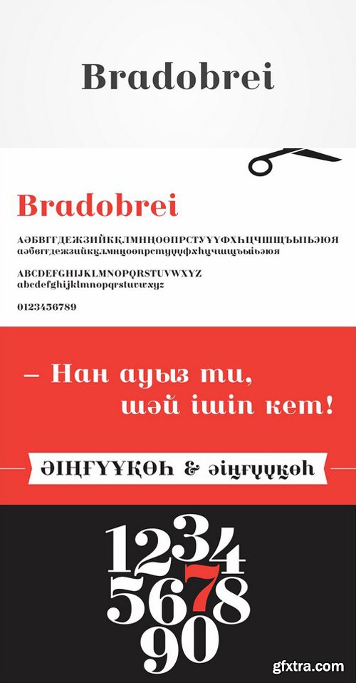 Bradobrei – font