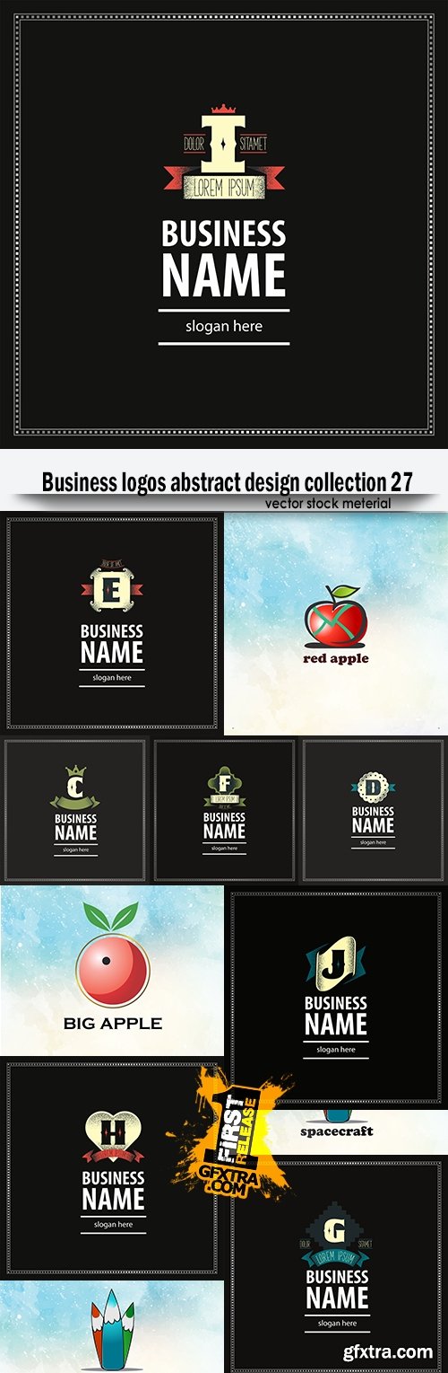 Business logos abstract design collection 27