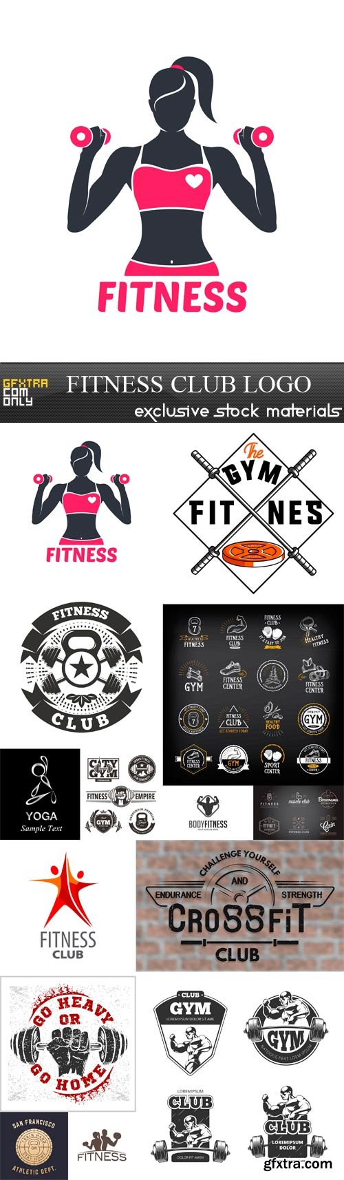 Fitness Club Logo - 14 x JPEGs