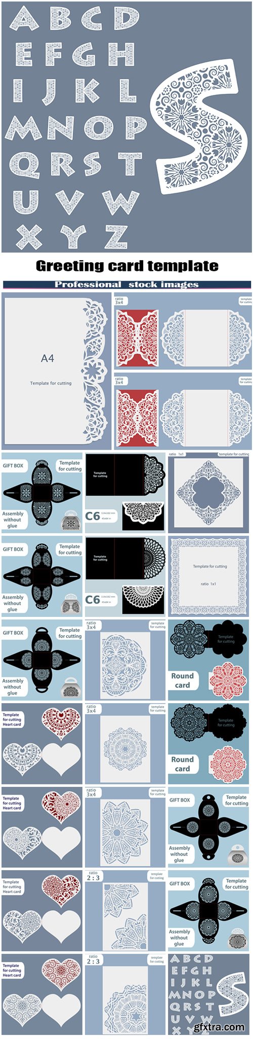 Greeting card template for cutting plotter #6