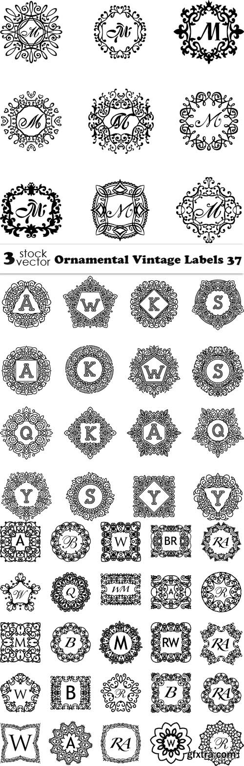 Vectors - Ornamental Vintage Labels 37