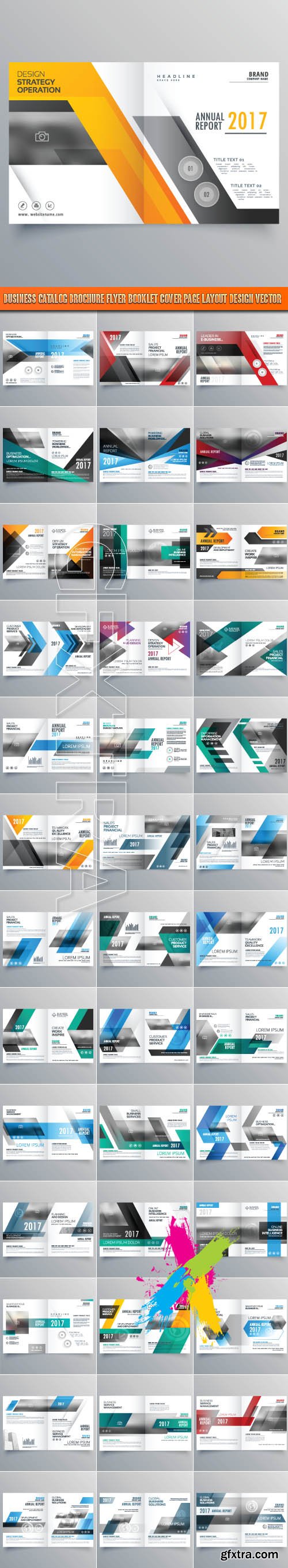 Business catalog brochure flyer booklet cover page layout design vector