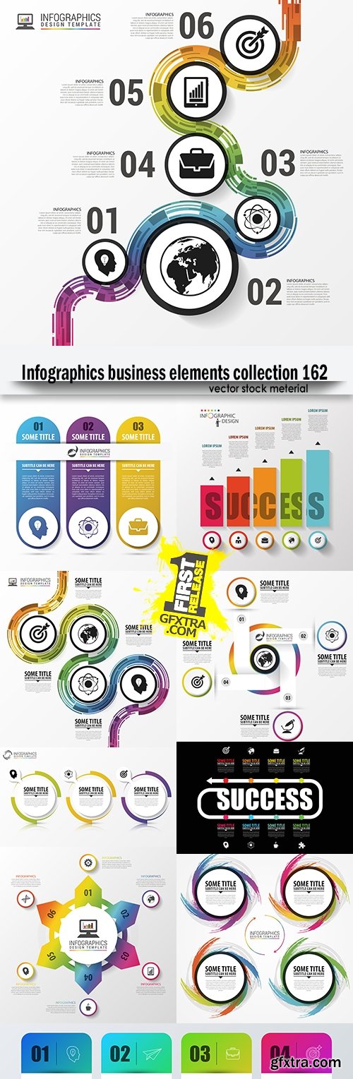 Infographics business elements collection 162
