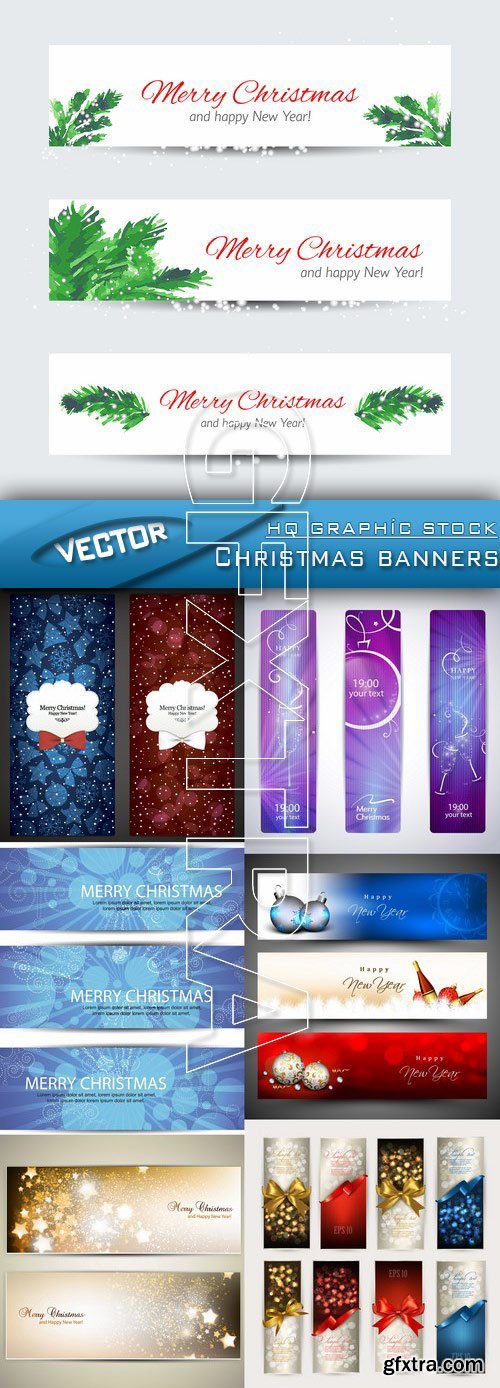 Stock Vector - Christmas banners