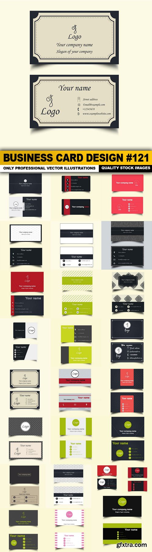 Business Card Design #121 - 25 Vector