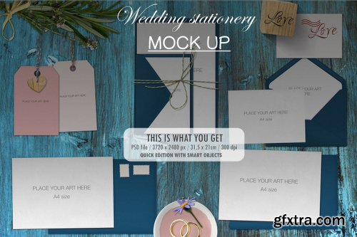 Wedding stationery Mockup