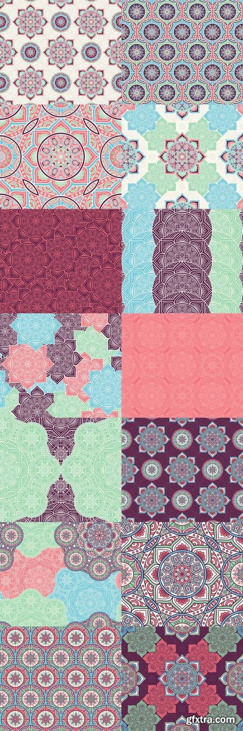 Ethnic Floral Seamless Pattern 1