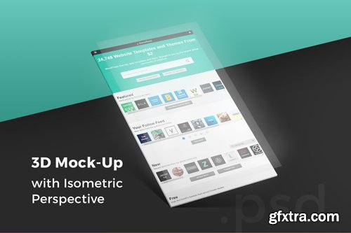 3D Isometric Perspective Mock-Up