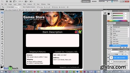 Create a HTML eBay Auction listing Template in Photoshop CC