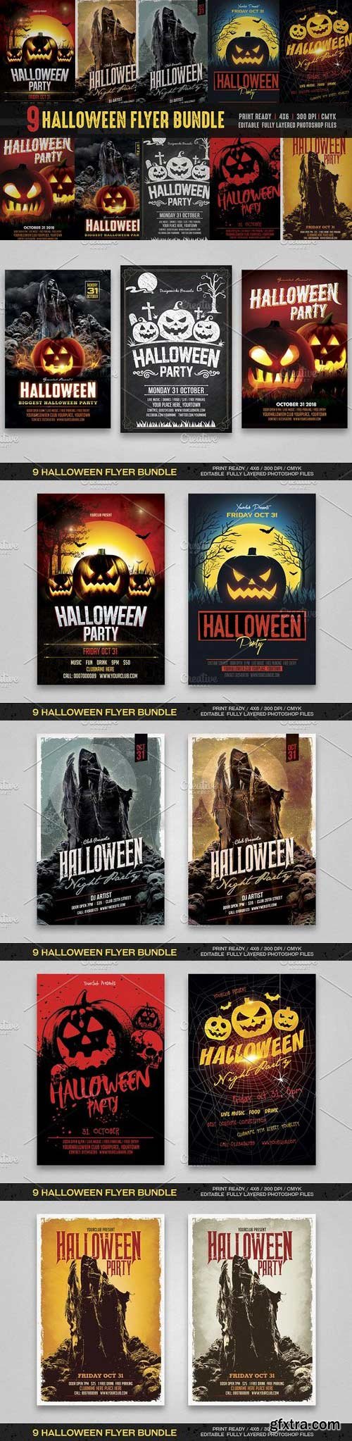 CM - Halloween Flyer Bundle 916585