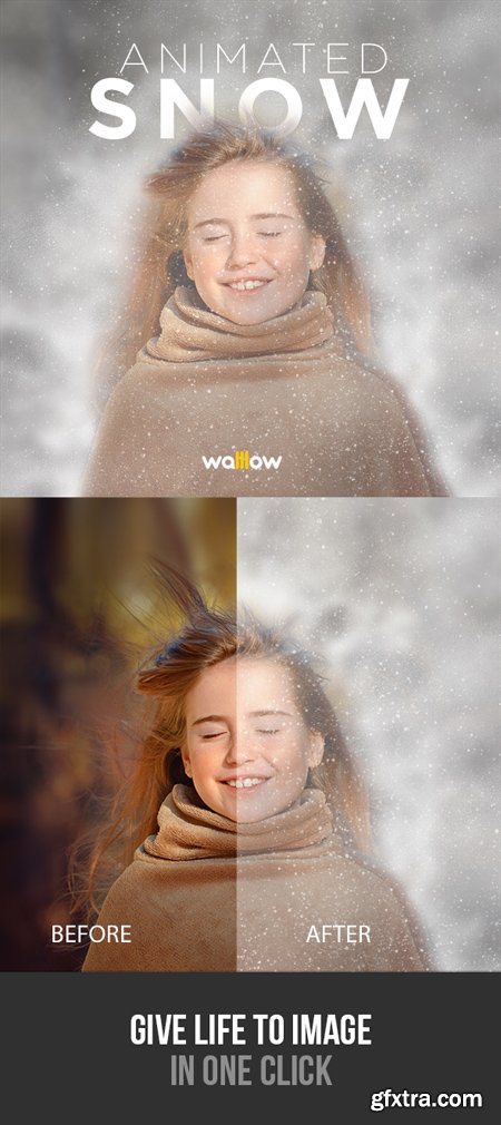 GraphicRiver Animated Snow Photoshop Action 18981598
