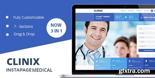 ThemeForest - CLINIX v1.0 - Medical Instapage Landing Page - 12417308