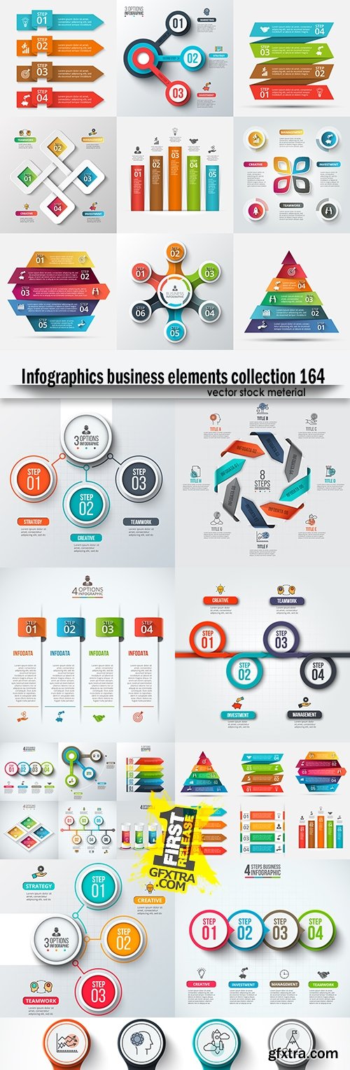 Infographics business elements collection 164