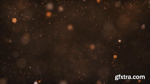 Smooth movement of particles on a dark brown background