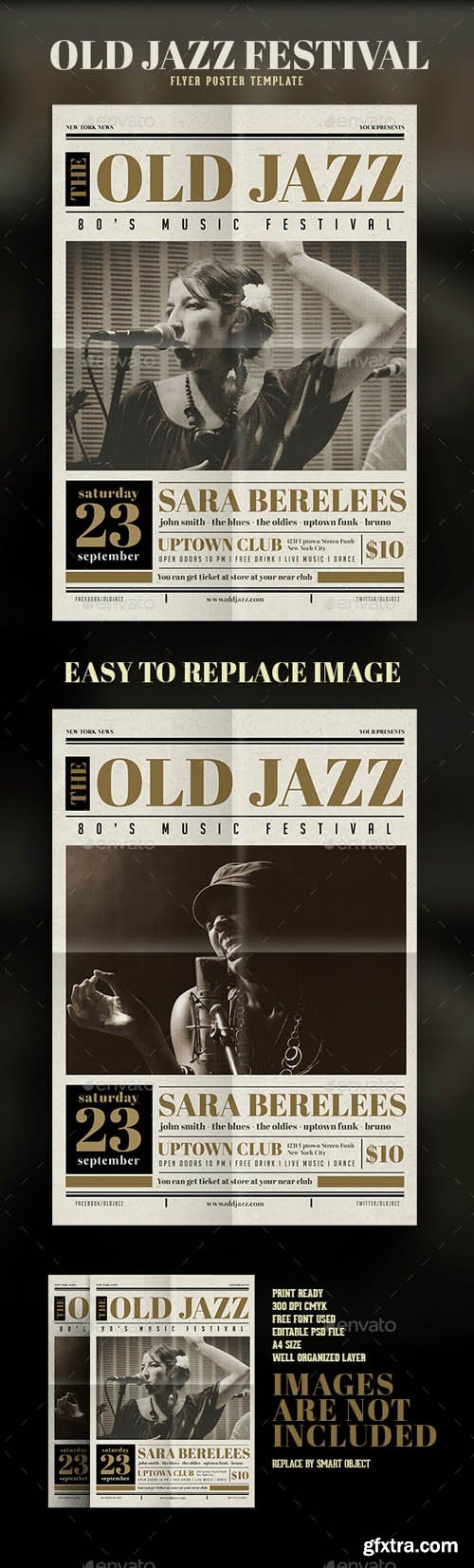 GR - Old Newspaper Jazz Flyer 15139870