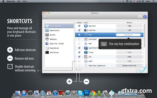 Shortcuts 2.1.1 (Mac OS X)