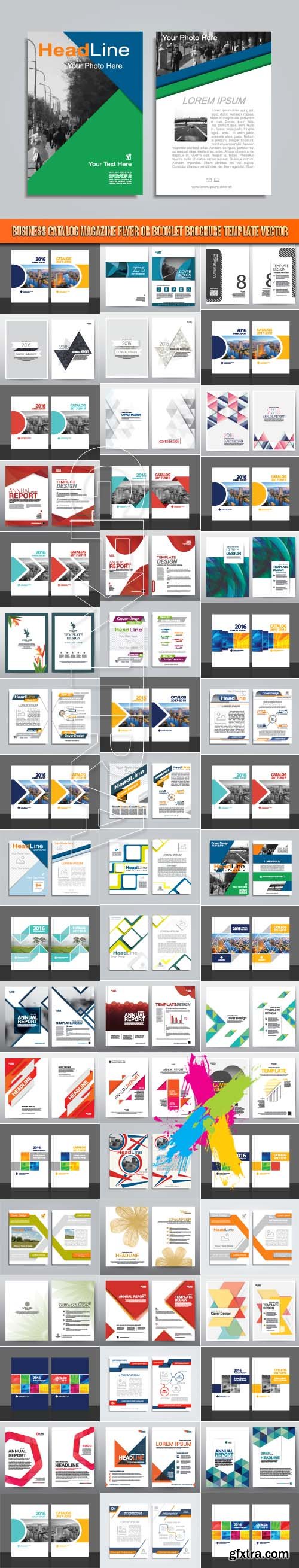 Business catalog magazine flyer or booklet brochure template vector