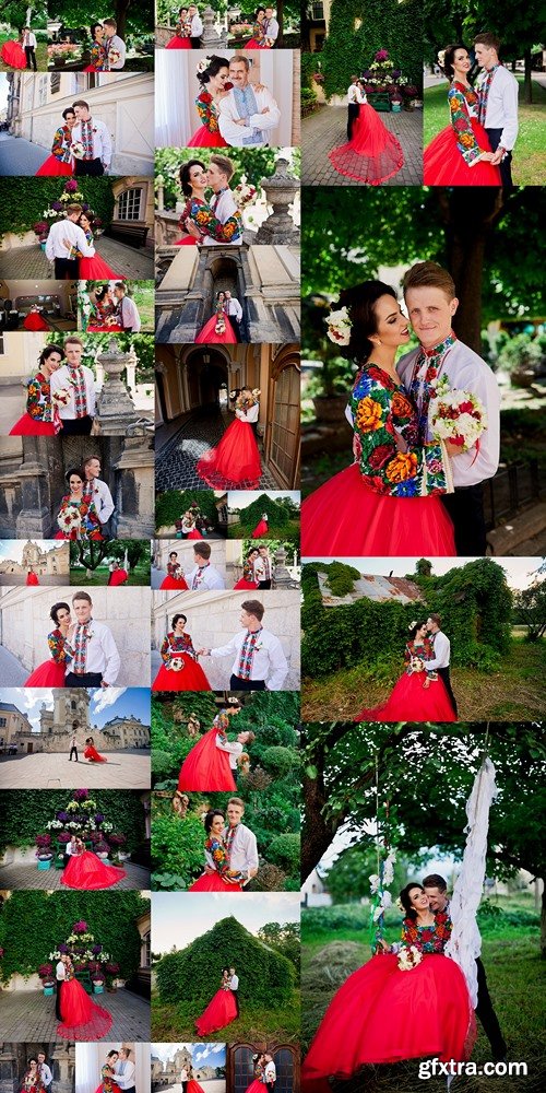 Beautiful ukranian wedding couple