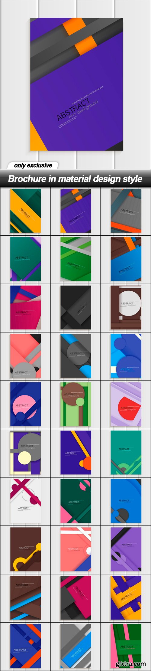 Brochure in material design style - 30 EPS