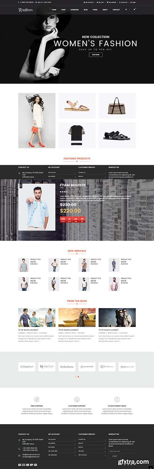 Tasnm – eCommerce bootstrap template