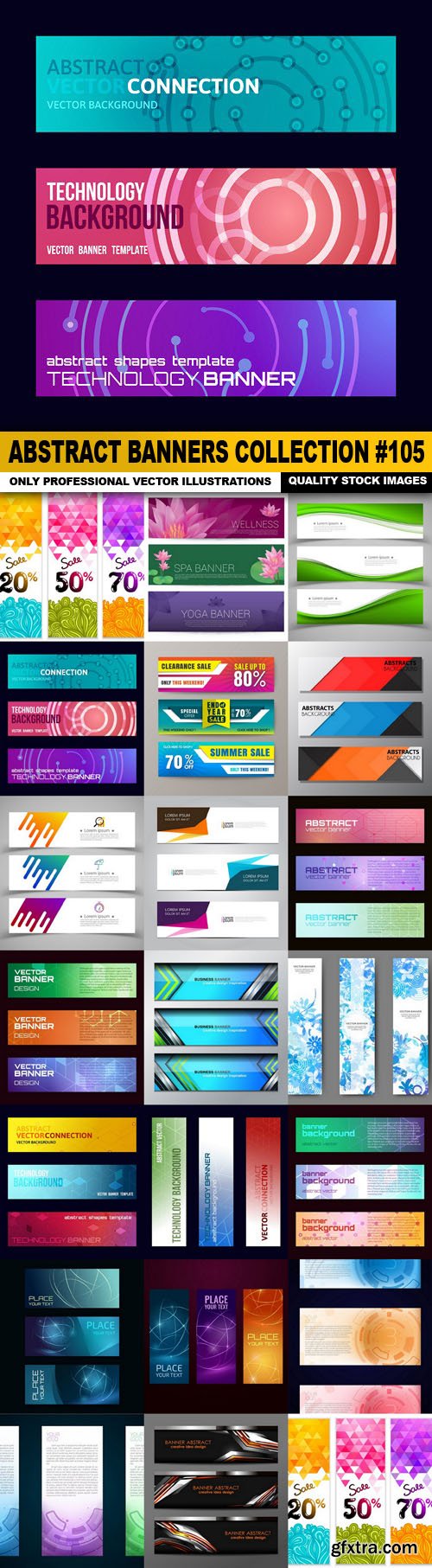 Abstract Banners Collection #105 - 20 Vectors