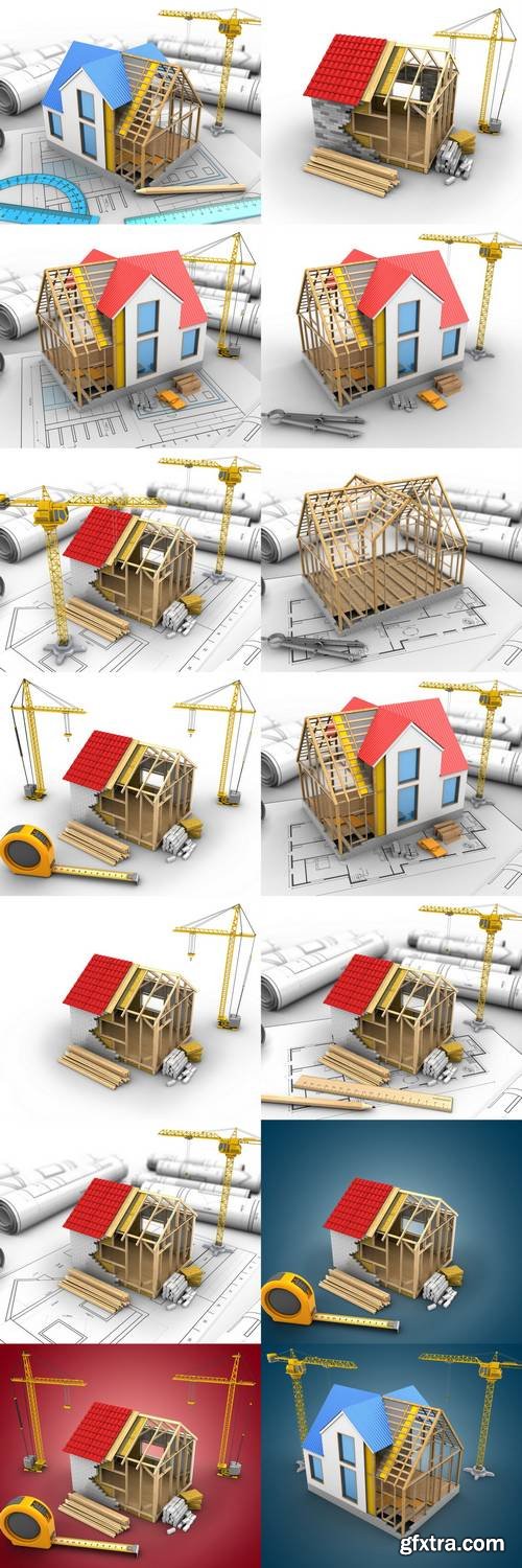 House Structure - 3D Illustration
