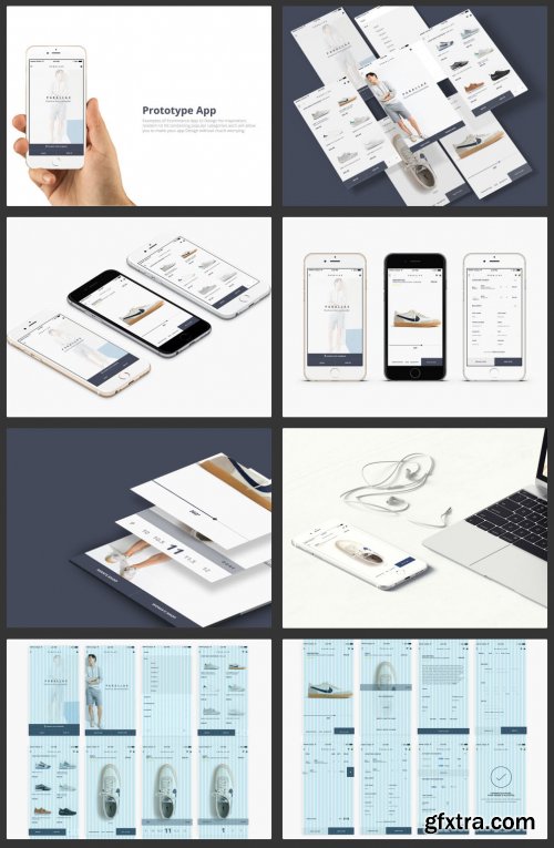 Parallax iOS Screen - Retina ready set of UI E-Commerce iOS components & templates